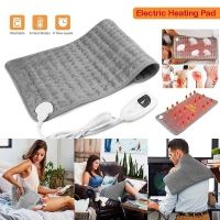 Electric Heating Pad 6-Level Fast Moist/Dry Neck Shoulder Back Pain Relief Therapy Mat Body Pain Relief Mat Timer Dark green/grey Electric heating pad heating pad 75X45cm