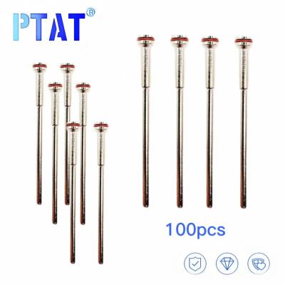 100Pcs ทันตกรรม Lab ขัด Shank Diamond Disc Mandrel เครื่องมือโรตารี่เส้นผ่านศูนย์กลาง2.35มม. สำหรับเครื่องขัดทันตกรรม Mandrel