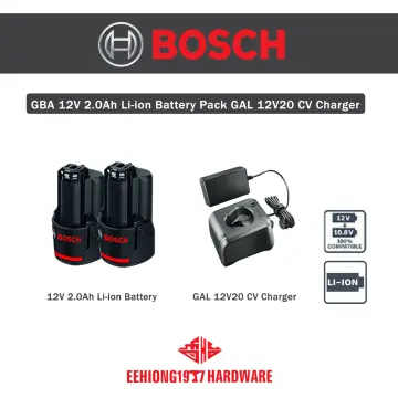 Pack 2 batteries GBA 12V 6.0Ah + GAL 12V-40 BOSCH 