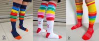 SOX Kidsถุงเท้าสีรุ้ง เด็กใส่ได้ทั้งชายหญิง socks ถุงเท้ากีฬา ถุงเท้าฟุตบอล สีสวยสะดุดตา ถุงเท้าบอล แห้งไว สินค้าเด็ก25-27 ของแท้ ราคาถูก