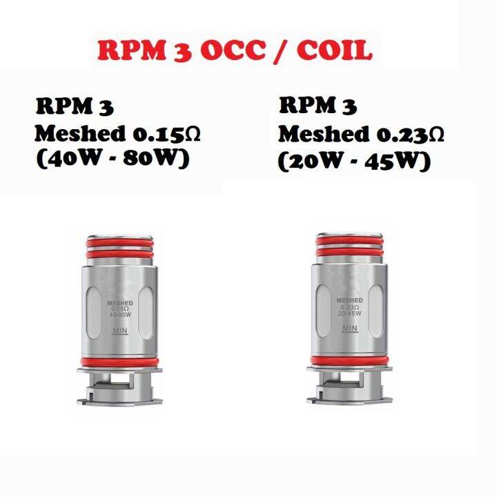 RPM 3 Occ Replacement Coil Rpm3 Meahed 0.15ohm / Rpm3 Meshed 0.23ohm ...