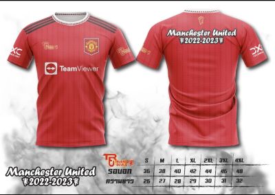 เสื้อพิมพ์ลาย ยอดฮิต ลาย แมนยู 2022-2023 MANU FC