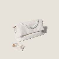 --nxkb238805™✺✽  Small ck French female underarm bag the new spring/summer 2023 fashion joker one shoulder chain BaoLing grid inclined shoulder bag