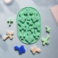 Silicone Cross Mold DIY Baking Tray Chocolate Cake Candy Fondant Baking Mould Decoration Holes Pudding Soap Mould Ice Bread Cake  Cookie Accessories