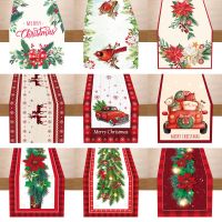 【LZ】❣▥☒  Christmas Table Runner Merry Christmas Decorations 2023 For Home Tablecloth Navidad Noel Kerst Xmas Gifts New Year 2024 Natal