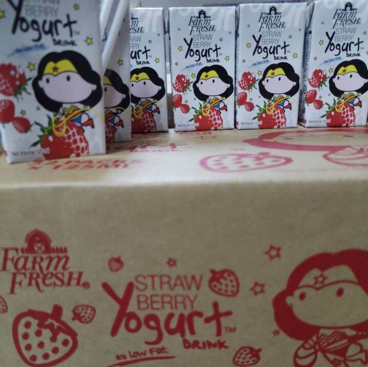 FARM FRESH UHT STRAWBERRY YOGURT DRINK 125ML Lazada