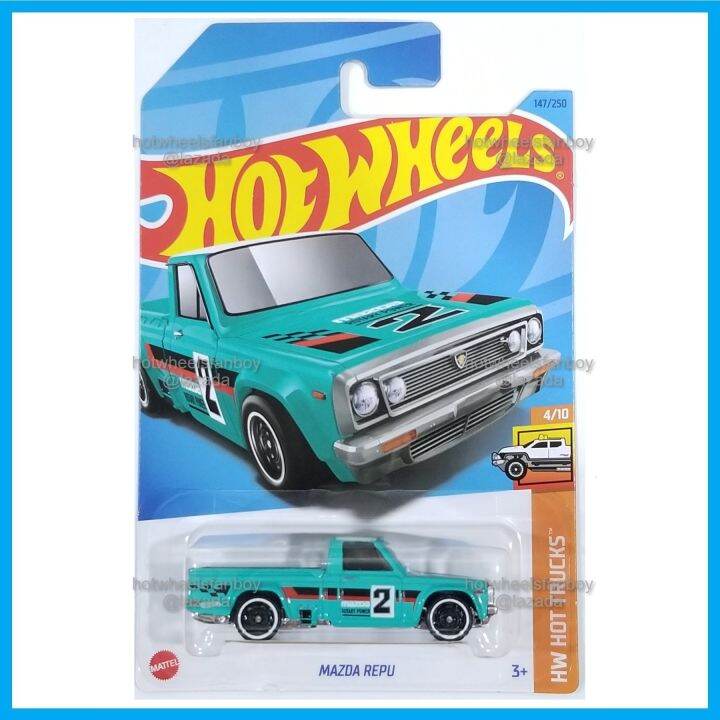 Hot Wheels Mazda Repu HW 2023 Hot Trucks 4/10 Cyan Colour Rotary ...