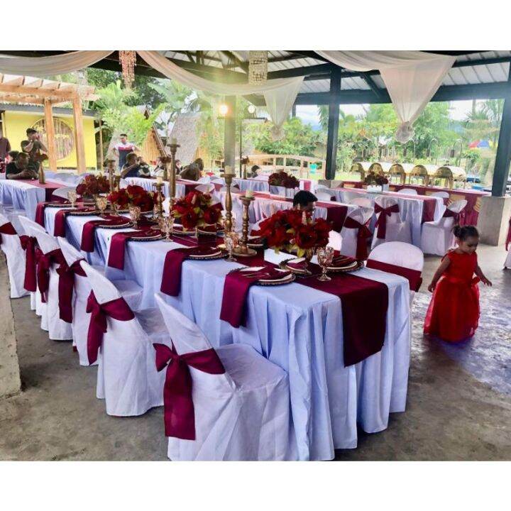 【READY STOCK】 Buffet Table Cover with Pleats for Catering and other