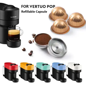 Reusable Nespresso Vertuo Pods, Nespresso Capsules Pods, Refillable Coffee  Capsules Pods with Foil Seals for VertuoLine GCA1, Nespresso Vertuo