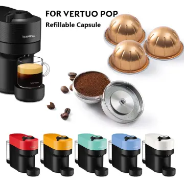 For use only with Nespresso Vertuo Next Vertuoline Reusable Stainless Steel  Capsule Refillable Coffee Filter with Original Pod