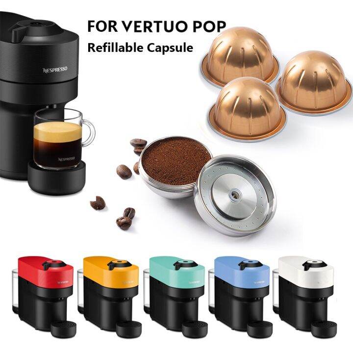 For Nespresso Vertuo POP Refillable Coffee Capsule Vertuoline Reusable Stainless Steel Capsule