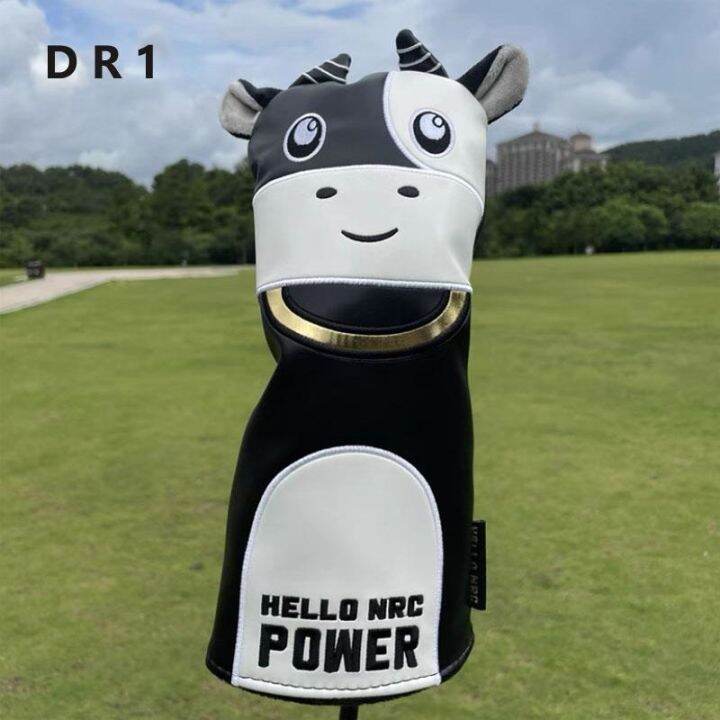 golf-club-cover-cartoon-cow-135-ut-for-driver-fairway-covers-hybrid-woods-waterproof-pu-leather-universal-headcovers-protector