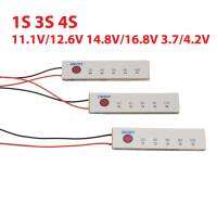 จอแสดงผลแบตเตอรี่11.1V/3.7V/12.6V/16.8V/แบตเตอรี่ลิเธียมไฟแสดงสถานะ LED แสดงตัวระบุแบตเตอรี่เหมาะสำหรับ Baterai Litium 1S 3S 4S