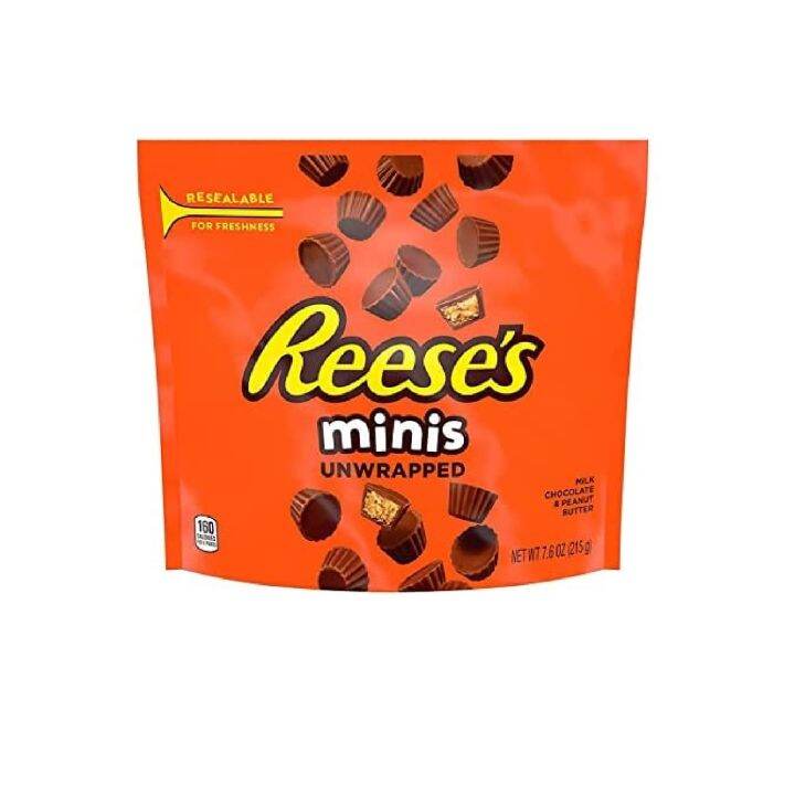 Reese's Minis Unwrapped Milk Chocolate Peanut Butter Cups 215grams ...