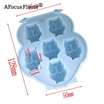 ；【‘； 1 Pc 6 Holes 3D Owl Silicone Mold Kitchen Making A Cake Ice Tray Chocolate Mould Fondant Mould Cake Decorating Tools Stencil