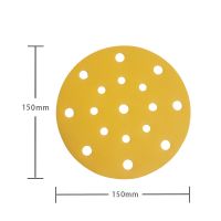 15pcs 150mm Sandpaper Round Shape Sanding Discs Hook Loop Sanding Paper Buffing Sheet Sandpaper 17 Hole Sander Polishing Pad