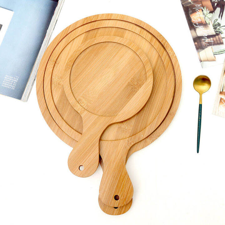 [SG Stock] Bamboo Pizza Serving Tray Pizza Plate Pizza Chopping Board