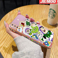 JIUMOO เคส A20s ปลอกสำหรับ Samsung Galaxy พร้อมเคสโทรศัพท์กันกระแทกลายการ์ตูนมอนสเตอร์ขอบด้านข้างกรอบโลหะนิ่มแบบดั้งเดิมกรอบป้องกันกล้องหลังเต็มรูปแบบ