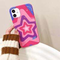 -Hellocase- เคสโทรศัพท์สกรีนลายดาวสีรุ้ง กันกระแทก น่ารัก นิ่ม TPU สีสันสดใส สำหรับ13/12/14 Plus Pro Max 8/7 Plus X/XR ทุกรุ่น #5047