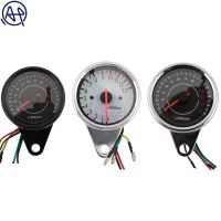 Drop Shipping Universal Motorcycle Tachometer Gauge Motorbike Backlight LED 12V Tachometer Speedometer Tacho Gauge Chrome/Black