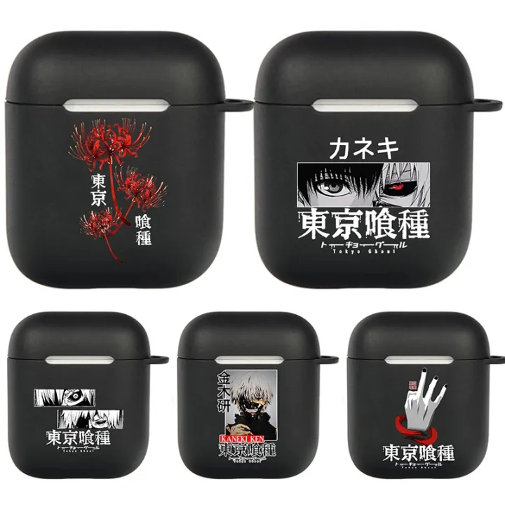 HF Anime Tokyo Ghoul Earphone Case for Airpods 2 1 Soft Black Wirless Bluetooth Headphone Cover