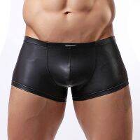 （A NEW） MenShortsSexy Underwear Black Seamless FauxMale Middle Waist Underwear Hot Sale Big Bulge Underpants