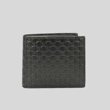 GUCCI Mens Wallet microguccissima Dark Blue GG Bifold Signature