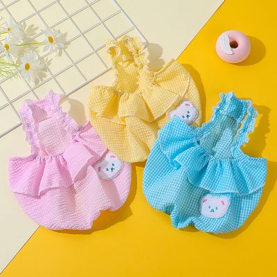 [COD] Wholesale dog clothes summer ins style cartoon breathable cat bear pet