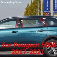 สำหรับ Peugeot 5008รถ B C เสากลางเสาพีซีอุปกรณ์สติกเกอร์ตกแต่งหน้าต่าง2021 2020 2019 2018 2017