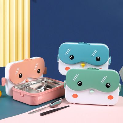 ◄ Cute Bento Lunch Box for Kids School Children Japanese Style Stainless Steel Kindergarten Children 39;s Bread Sandwich Food BoxTH