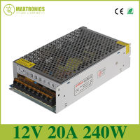 【♘COD Free Cas♘】 pingguij คุณภาพดีที่สุดไดรเวอร์สวิตช์จ่ายไฟสลับ12V 20a 240W สำหรับแถบไฟ Led Ac 110-240V ไปยัง Dc 12V