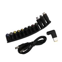 2X DC Power Cord USB to 5.5X2.1 Multifunctional Dc Interchangeable Plug is Suitable for Laptops and Routers