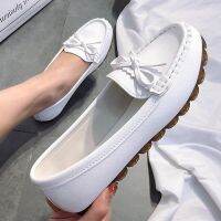 Plus Size Women Flat Shoes Spring Autumn Butterfly-knot Soft Sole Shallow Loafers Female Casual Shoes Office Lady Comfort Shoes