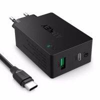 ปลั๊ก Aukey PA-Y2 Eu ของแท้ที่ชาร์จเร็วชนิดแอมป์-C พร้อม3.0ชาร์จเร็วสอง USB สำหรับมือถือ