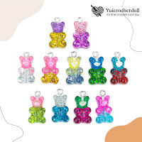 ? จี้รูปหมีกลิตเตอร์ สวย ดูแพงมาก Cute Jolly Cartoon Bear Pendant Charms สําหรับทําเครื่องประดับ Diy [พร้อมส่งในไทย)