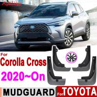 4ชุด Splash Guards สำหรับ Toyota Corolla Cross 2020 2021 Mud Flaps Mudflaps Fender Mudguard ด้านหน้าด้านหลังรถอุปกรณ์เสริมล้อ