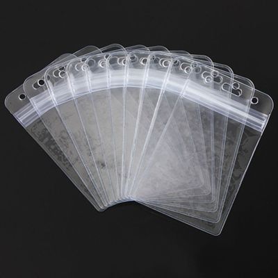Badge Plastic Lots Wholesale Vinyl Transparent Vertical Bag