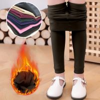 ✿ Girls Leggings Autumn Winter Thick Warm Plus Cute Fond Rabbit Children Kids Baby Bottom Part Pants Soild Color Cotton Pants