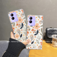 Phone Case เคส VIVO Y17s อินเทรนด์ดอกไม้หลากสีเคสโทรศัพท์นิ่มโปร่งใส VIVOY17s 2023