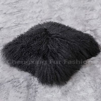 Free Shipping CX-D-04 Sofa Fur Pillow Cover Home Decoration Mongolian Lamb Fur Cushion