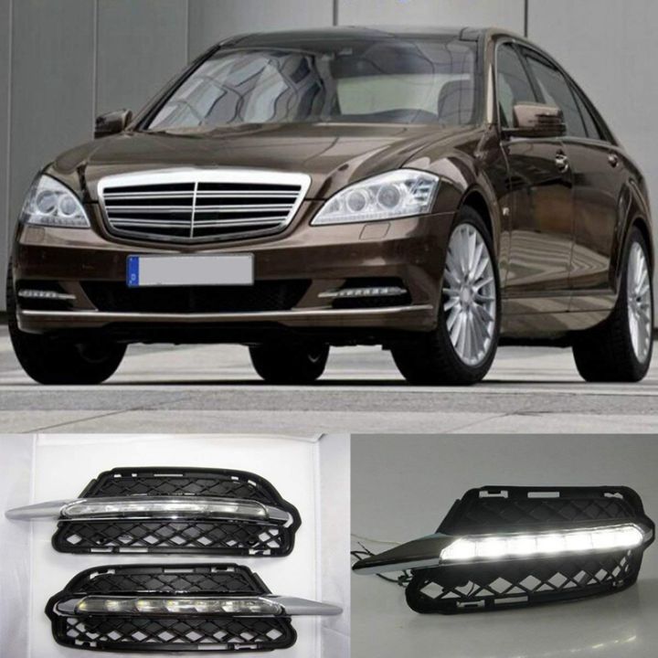 2218201756-2218201856-fog-light-grille-with-light-led-daytime-running-light-grille-kit-replacement-for-mercedes-benz-s-class-w221