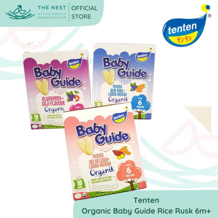 Tenten Organic Baby Guide Rice Rusk 6m+ BB March & April 2023 Lazada PH