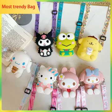 Cute Girl Kuromi My Melody Cinnamoroll Hello Kitty Bear Crossbody Shoulder  Bag