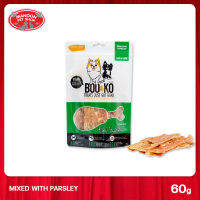 [MANOON] BOO&amp;KO Dog Snack Chicken Sticks with Parsley 60g. ไก่สไลด์ใบพาสลีย์สำหรับสุนัขอายุ 3 เดือนขึ้นไป