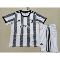 ✘☌ 2223 New Men Juventus Home Football Jersey Set White Black Striped Short Sleeve Tops Short Pants Soccer Jersey Set Size S-2XL Juventus Men Jersey Set