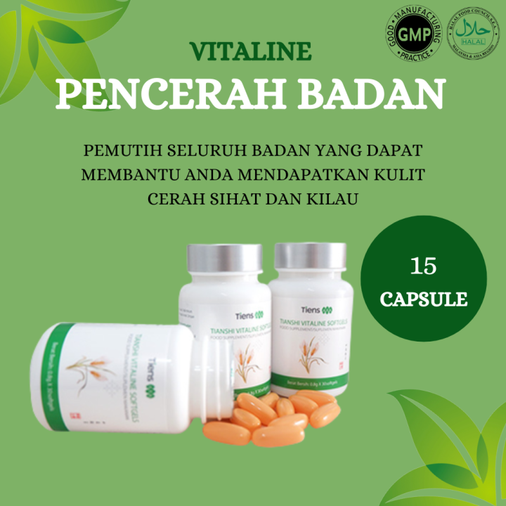 Pencerah Kulit Badan Vitaline Softgel 15 Capsule Original Supplement ...