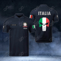 Style Summer 2023 NEW Customize Italia Coat Of Arms &amp; Flag - Skull Polo Shirtsize：XS-6XLNew product high-quality