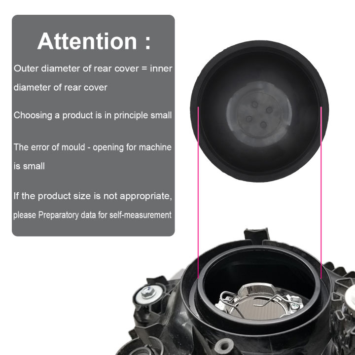 85มิลลิเมตรปิดผนึกภายใน-dia-ยางที่อยู่อาศัยซีลหมวกฝุ่นปกคลุมสำหรับไฟหน้ารถติดตั้งชุดไฟหน้าซีนอน-led-ไฟหน้าหลอดไฟ-หลังการขายไฟหน้าติดตั้งเพิ่ม