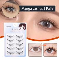 5 Pairs Little Devil False Eyelash Female Natural Thick Cartoon Whole Enlarged Transparent Eyelash Stalk P8L3