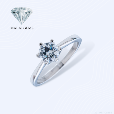 Malai Gems แหวนเพชร แหวนเพชรชู เงินแท้ 925 เคลือบทองคำขาว ประดับเพชรสวิส CZ รุ่น 291-941Y0031-6 แถมกล่อง แหวนเงินแท้ แหวนเงิน